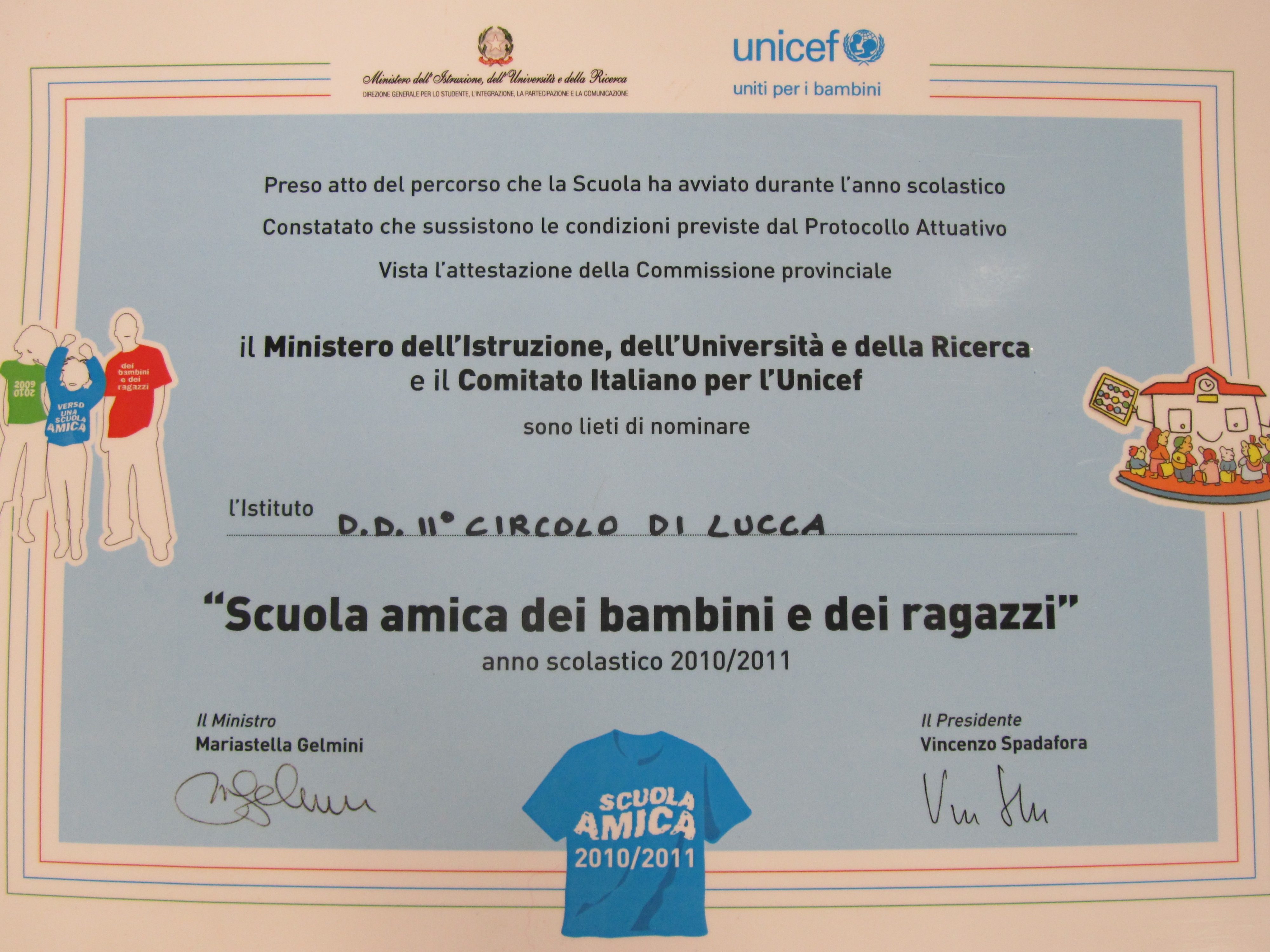 Attestato Di Partecipazione Istituto Comprensivo Lucca 2